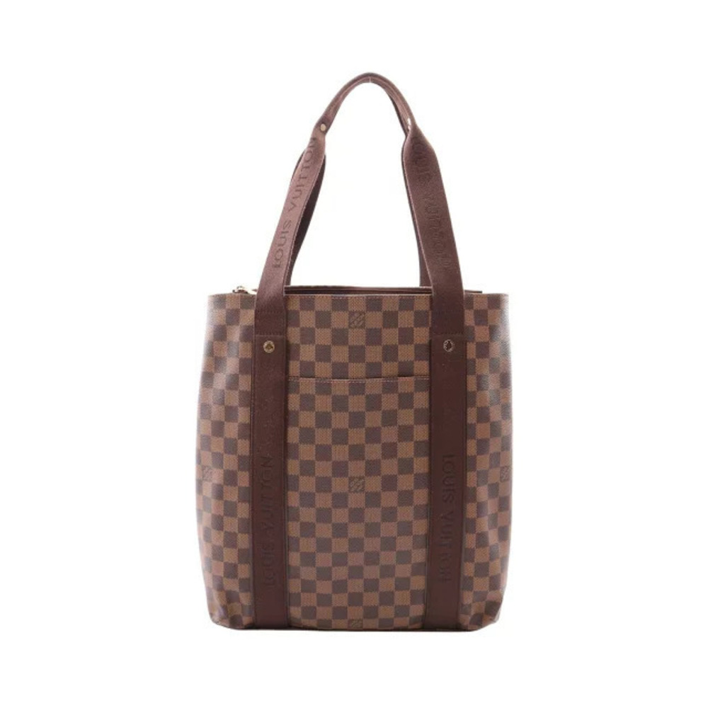 Louis Vuitton Cabas Bobour Tote Bag Canvas Leather Damier Brown